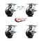 Service Caster 5 Inch Phenolic Caster Set with Roller Bearing 4 Brake and 2 Swivel Lock SCC SCC-35S520-PHR-SLB-BSL-2-SLB-2 - alternate 6
